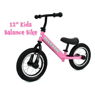 (PINK) 12" Kids Balance Bike Walking Running Training Bicycle For Years Children