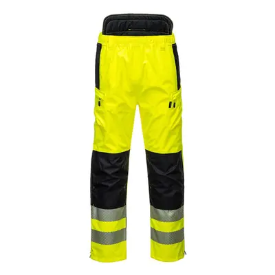 (34R, Yellow/Black) Portwest Mens PW3 Extreme Hi-Vis Waterproof Trousers