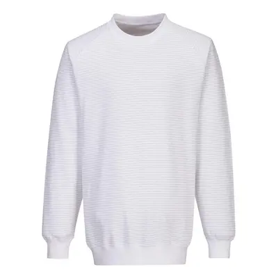 (3XL, White) Portwest Mens Anti-Static Sweatshirt