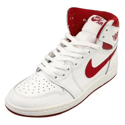 (10) Nike Air Jordan Hi Mens Fashion Trainers in White Red