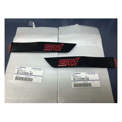 2015 Genuine OEM Subaru WRX STI Black Fender Badge Emblem Set Limited PAIR