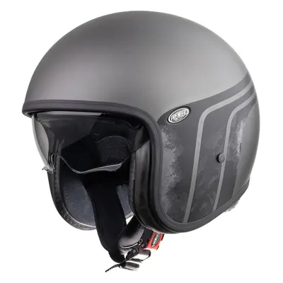 (XL) Premier Vintage BTR Open Face Helmet Gunmetal