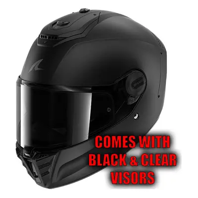 (S) Shark Spartan RS Full Face Helmet Dark Shadow Matt Black / Anthracite