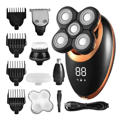 IPX7 Waterproof Electric Shaver Razor for Men Beard Hair Trimmer Rechargeable Bald Head Shaving 