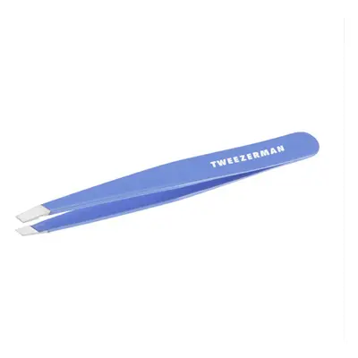 Tweezerman Stainless Steel Slant Tweezer - Eyebrow Tweezers for Women and Men (Lapis Blue)