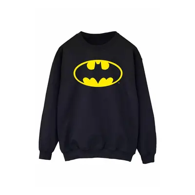 (S, Black) Batman Womens/Ladies Logo Cotton Sweatshirt