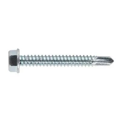 Sealey SDHX6350 Self Drilling Screw 6.3 x 50mm Hex Head Zinc DIN 7504K Pack of