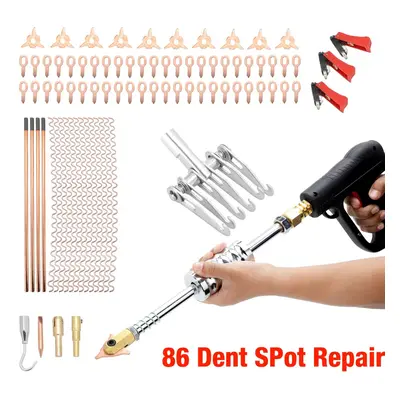 86pcs Car Body Dent Puller Kit Repairing Tools Spot Welding Electrodes Spotter