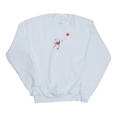 (S, White) Disney Mens Winnie The Pooh Balloon Sweatshirt