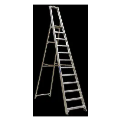 Aluminium Step Ladder 12-Tread Industrial BS 2037/1