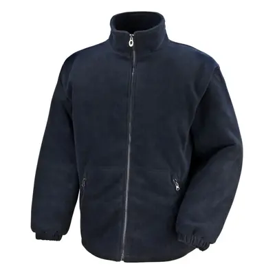 (L, Black) Result Core Mens Quilted Polartherm Padded Fleece Jacket