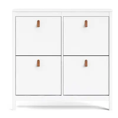 Barcelona Shoe cabinet compartments in White