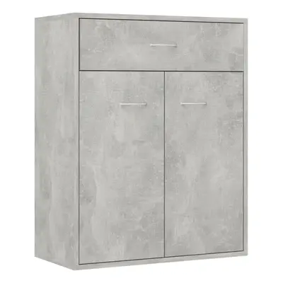 vidaXL Sideboard Concrete Grey Engineered Wood Home Storage Drawer Cabinet