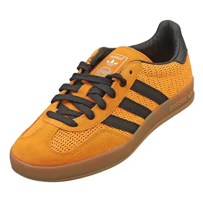 (3.5) adidas Gazelle Indoor Mens Fashion Trainers in Orange Black