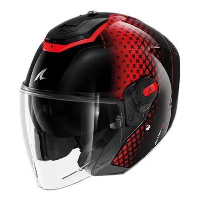 (M) Shark RS Jet Open Face Helmet Stride Black / Red / Anthracite