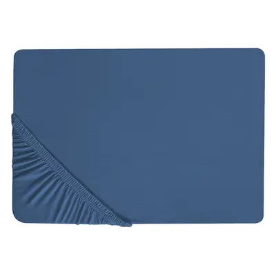 Fitted Sheet JANBU Cotton 200x200 cm Navy Blue