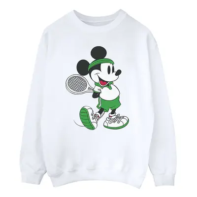 (XL, White) Disney Mens Mickey Mouse Tennis Sweatshirt