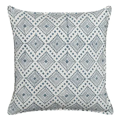 Cotton Cushion Oriental Pattern 45x45 cm Blue and White CORDATA