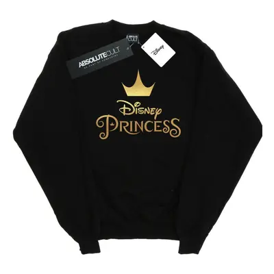 (XXL, Black) Disney Womens/Ladies Princess Crown Logo Sweatshirt