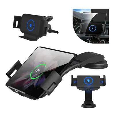 Wireless Car Charger Holder Compatible for Galaxy Z Fold 3/Fold 2, Air Vents and Dashboard [15W 