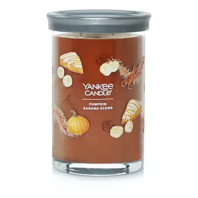 Yankee Candle Pumpkin Banana Scone Scented Signature 20oz Large Tumbler 2Wick Candle Over Hours 