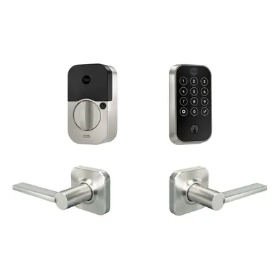 Yale Assure Lock Touchscreen with WiFi and Valdosta Lever in Satin Nickel