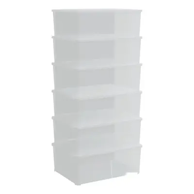 (37 x x cm, pcs) vidaXL Plastic Storage Boxes with Lid Nestable Storage Box Stackable Organiser