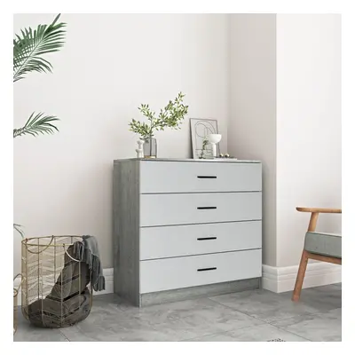 (Ash Grey Carcass+ Grey Drawers, 4) Or Drawer Wooden Bedroom Chest Cabinet Modern Wide Storage C