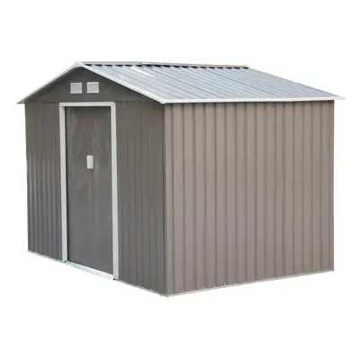 Outsunny Outdoor Storage Shed (Galvanised Metal Grey)