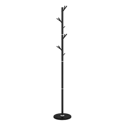 vidaXL Coat Stand Coat Rack Clothes Stand Coat Hanger Black Powder-coated Iron