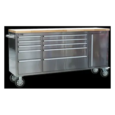 Mobile Stainless Steel Tool Cabinet Drawer & Cupboard