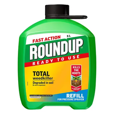 Roundup Fast Action Total Weedkiller 5l Refill Kills Weeds Roots