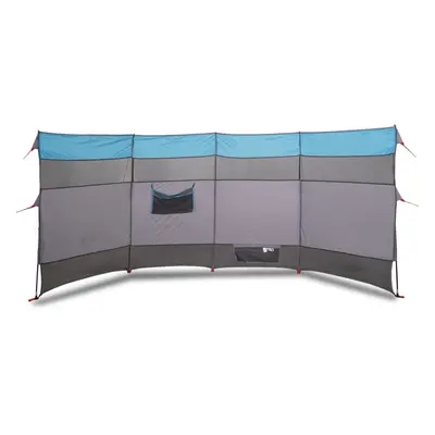 vidaXL Camping Windbreak Wind Screen Wind Break Sun Shelter Blue Waterproof