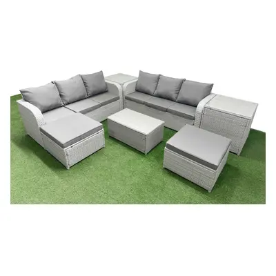 Fimous Outdoor Garden Furniture Sets Seater Wicker Rattan Furniture Sofa Sets with high Back Lou