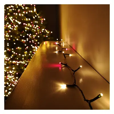 200 LED 16m Premier Outdoor Christmas Timer Lights in Red & Vintage Gold