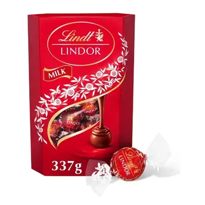 (Pack Of 2) Lindt Lindor Milk Chocolate Truffles Carton 337G