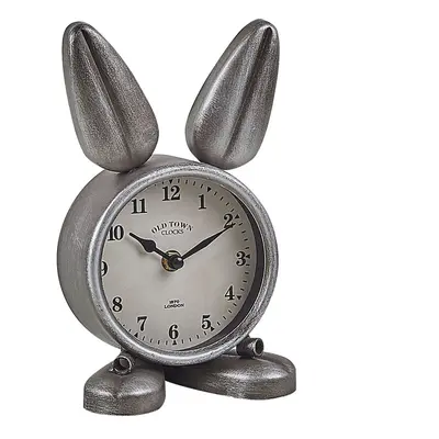 Iron Table Clock Bunny Silver THUSIS