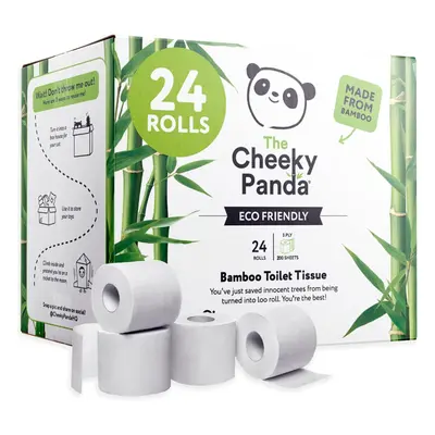 The Cheeky Panda Bamboo Toilet Rolls Bulk Buy Rolls of Ply Toilet Paper Plastic Free Packaging a