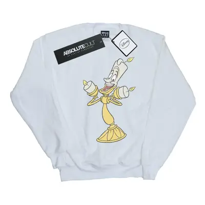 (XXL, White) Disney Womens/Ladies Beauty And The Beast Lumiere Distressed Sweatshirt