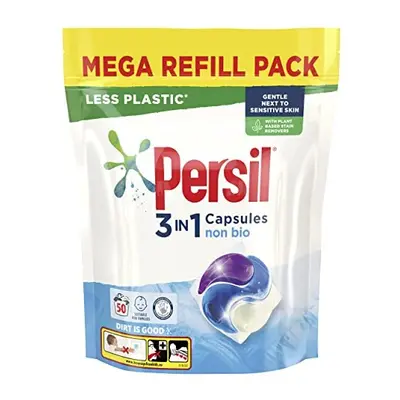 Persil in Non Bio Laundry Washing Capsules removes stains first time for washing that's gentle n