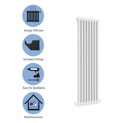 (White, 1500*380mm) Cast Iron Style Radiators