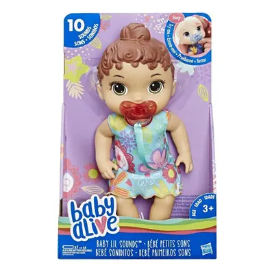 Baby Alive Baby Lil Sounds: Interactive Brown Hair Baby Doll