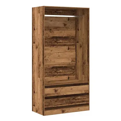 (old wood, x x cm/ drawers) vidaXL Wardrobe Clothing Storage Hanger Clothes Cabinet Closet Engin