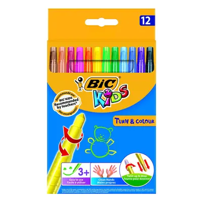 BiC Kids Turn & Colour Crayons (12pk)