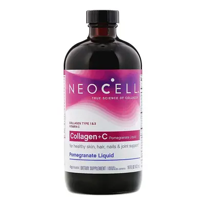 Neocell Collagen+C Pomegranate Liquid Oz Increases Skin Hydration Firmer, Softer Skin Vitamin C 