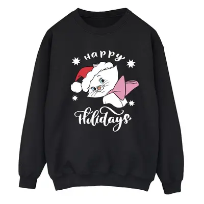 (L, Black) Disney Womens/Ladies The Aristocats Happy Holidays Sweatshirt