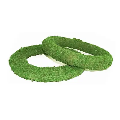 (8", 200) 8" 10" 12" 14" Round Padded Moss Effect Wreath Rings Christmas Holly Decoration