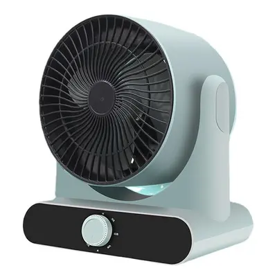 (Blue, UK) Portable Electric Heater Mini Fan - Silent Fast Heating for Home & Office Spaces