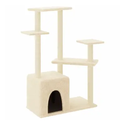 (cream) vidaXL Cat Tree Cat Tower with Sisal Scratching Posts Cat Cando Light Grey