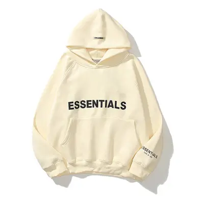 (Khaki , S) ESSENTIALS Sweatshirt Trendy Letter Men's and Women's Hoodie